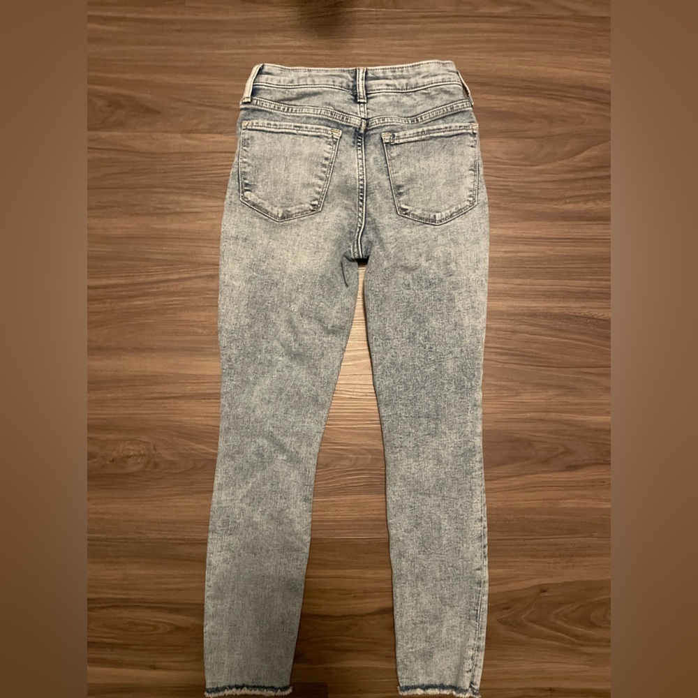 GAP Kids Light Blue Distressed Stretch High Rise Jeggings size 12 - Picture 3 of 5